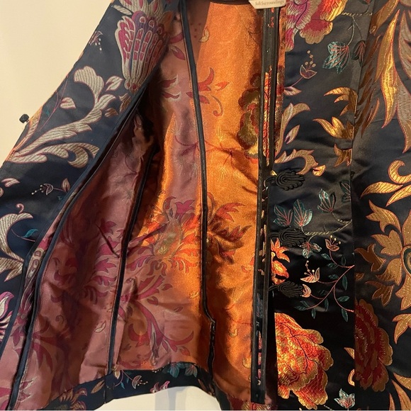 SOFT SURROUNDINGS Moon Dynasty Satin Brocade Kimono Jacket - Size Large - Picture 8 of 13